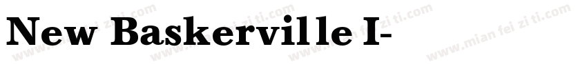 New Baskerville I字体转换